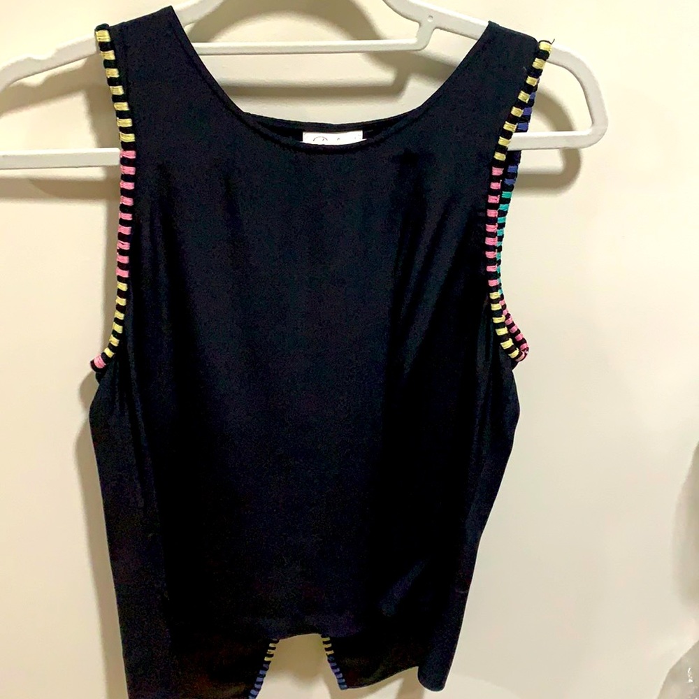 A favorite black Parker tank with an open back